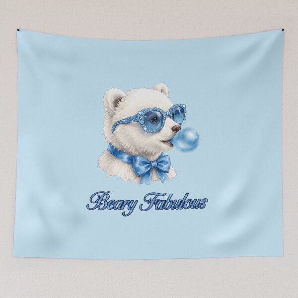 Item preview, Beary Fabulous Blue Bear - Cute Coquette Teddy Bear Shirt designed and sold by Vibe-Vary.