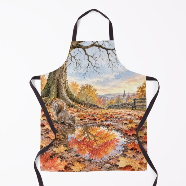 Item preview, Autumn Squirrel with Puddle Reflection designed and sold by Maria Dryfhout.