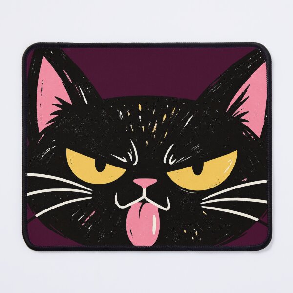 Item preview, Funny Black Cat Tongue Out designed and sold by HoloInverse.