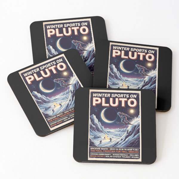 Item preview, Winter Sports on Pluto - Retro Space Travel designed and sold by ArtworkNorth.