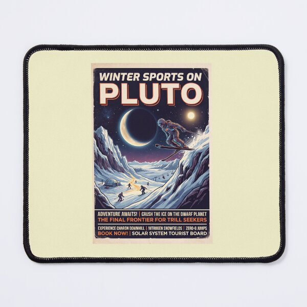 Item preview, Winter Sports on Pluto - Retro Space Travel designed and sold by ArtworkNorth.