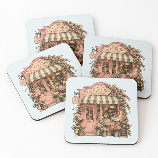 Item preview,  Vintage French Flower Shop | Pink Parisian Cottagecore Floral Storefront designed and sold by TheStephanieRome.