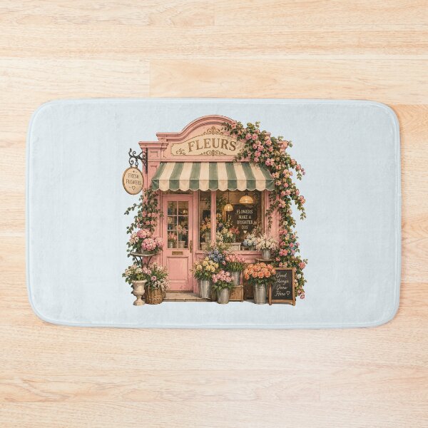 Item preview,  Vintage French Flower Shop | Pink Parisian Cottagecore Floral Storefront designed and sold by TheStephanieRome.