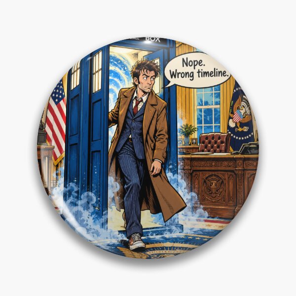Item preview, Dr Who arrives in the Oval Office designed and sold by Deltagroove.