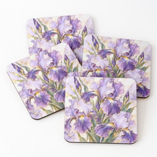Item preview, Iris Bouquet with Gilded Edging designed and sold by Maria Dryfhout.