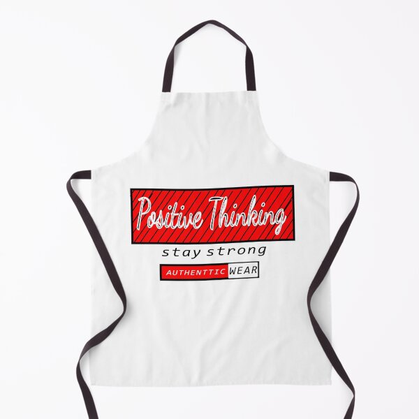 Item preview, "Positive Thinking - Authentic Wear" Red Striped Typography T-Shirt Design designed and sold by Carftora786.