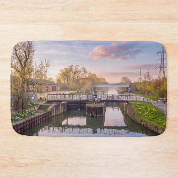 Item preview, Ponders End Lock at Sunrise, River Lee Navigation London designed and sold by ArtworkNorth.