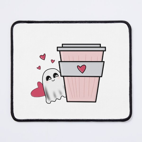Item preview, Cute Ghost Hugging Coffee Cup | Kawaii Coffee Lover Design designed and sold by ForcePrint.