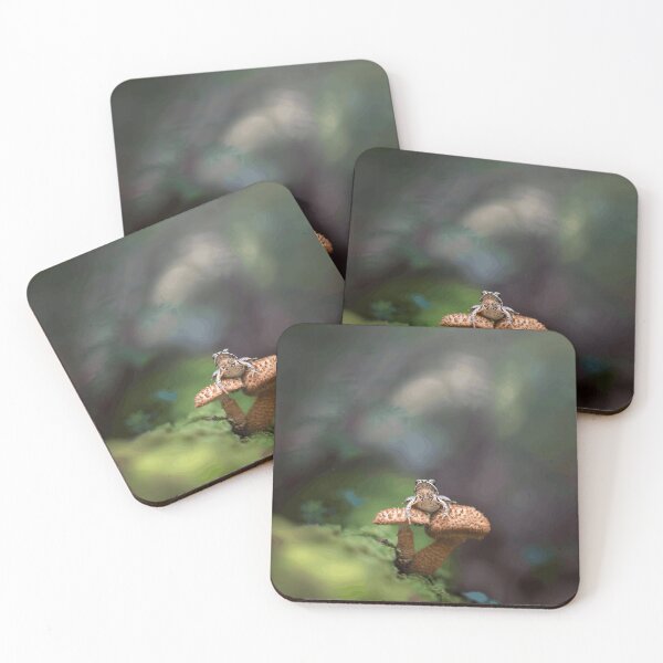 Item preview, Tiny Frog on a Forest Mushroom designed and sold by Wildframe Works.