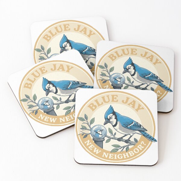 Item preview, Blue Jay New Neighbor Funny Garden Bird Illustration designed and sold by shifumart.