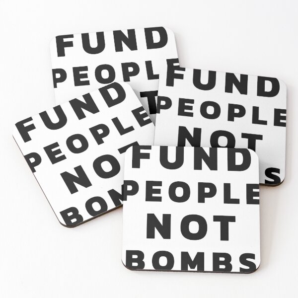 Item preview, FUND PEOPLE NOT BOMBS designed and sold by IndigoCurrent.