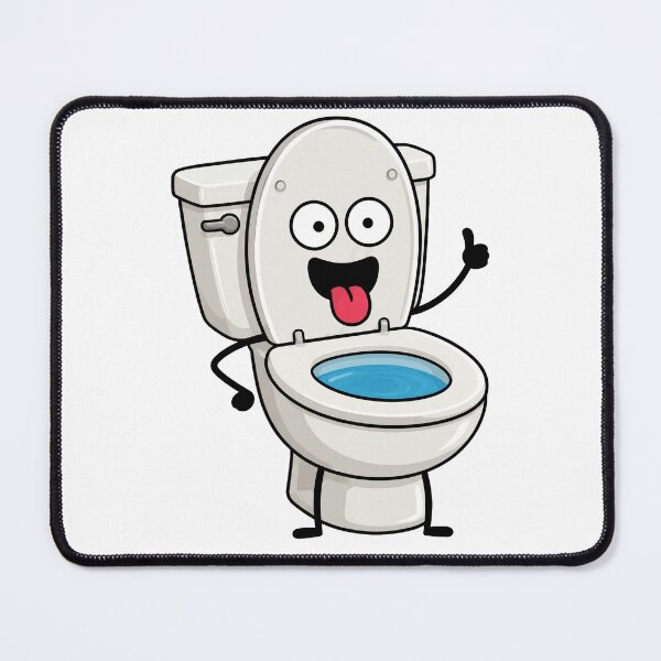 Item preview, Funny Smiling Toilet Cartoon – Cute Bathroom Humor designed and sold by AleksanderLamek.