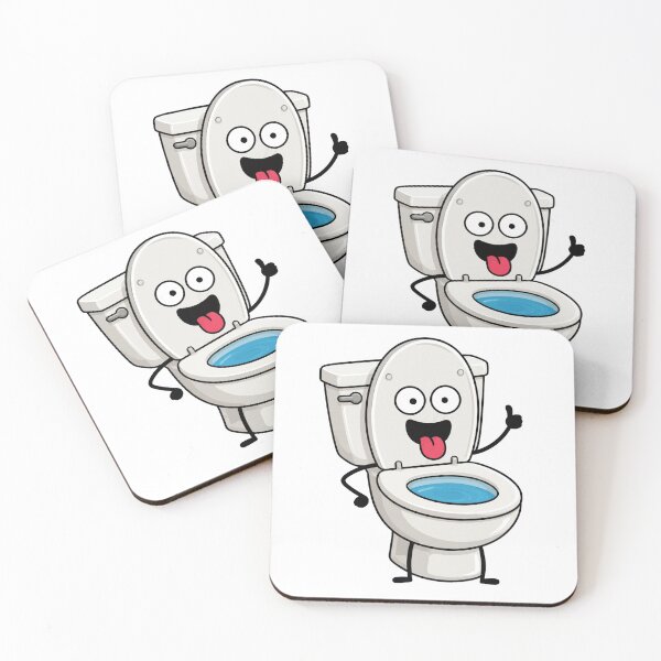 Item preview, Funny Smiling Toilet Cartoon – Cute Bathroom Humor designed and sold by SmilefromAlex.