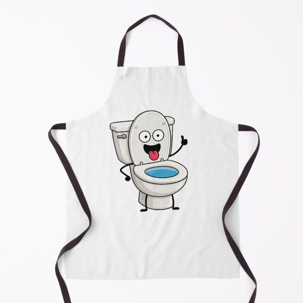 Item preview, Funny Smiling Toilet Cartoon – Cute Bathroom Humor designed and sold by AleksanderLamek.