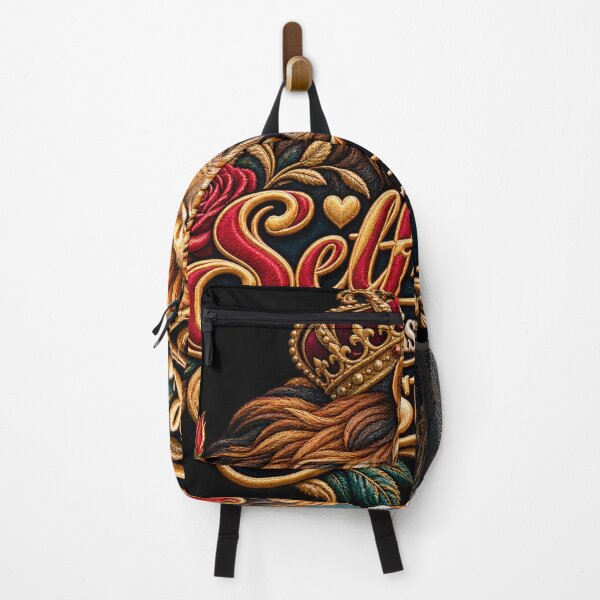 Item preview, Self-Love Is the Best Love Lion Mirror Embroidery Design designed and sold by Emoji Emblems.