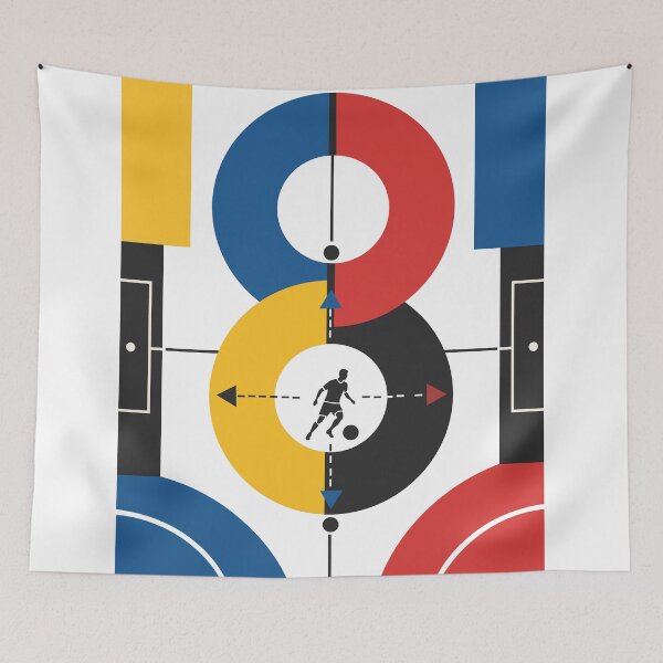 Item preview, At the Center of the Game Football Print, Bauhaus Soccer Print, Abstract Football Art, Geometric Sports Decor, Soccer Gift designed and sold by Studio pod Burom.
