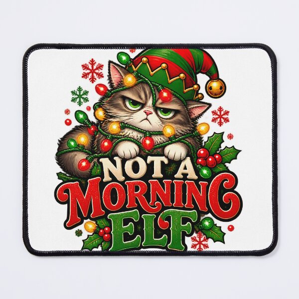 Item preview, Not A Morning Elf Grumpy Cat designed and sold by Amarmax.