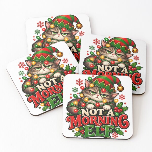Item preview, Not A Morning Elf Grumpy Cat designed and sold by Amarmax.