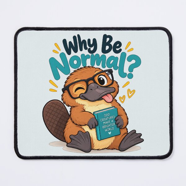 Item preview, Why Be Normal? Cute Nerdy Platypus designed and sold by Dystopian Design.