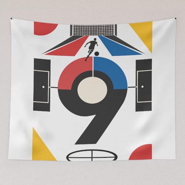 Item preview, The Number Nine Football Print, Bauhaus Soccer Print, Striker Art, Number 9 Football Art, Geometric Soccer Decor, Football Gift designed and sold by Studio pod Burom.