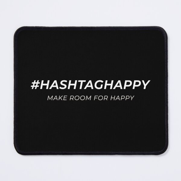 Item preview, #HASHTAGHAPPY – Make Room for Happy | Positive Happy Vibes Typography designed and sold by HO•Designs.