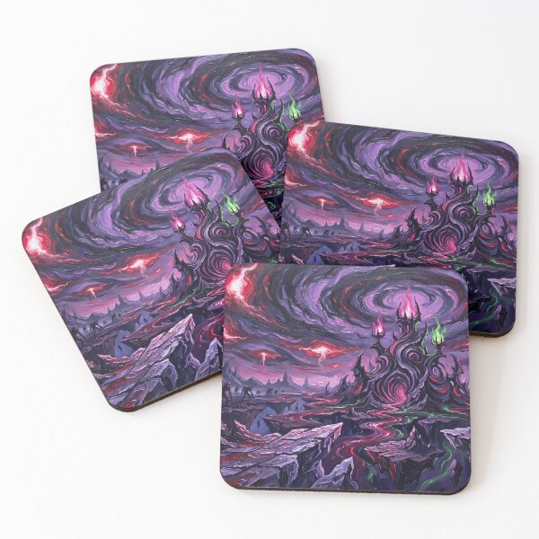 Item preview, Dark Dimension Starry Night Comic Art Landscape designed and sold by Bad-Decisions-Designs.