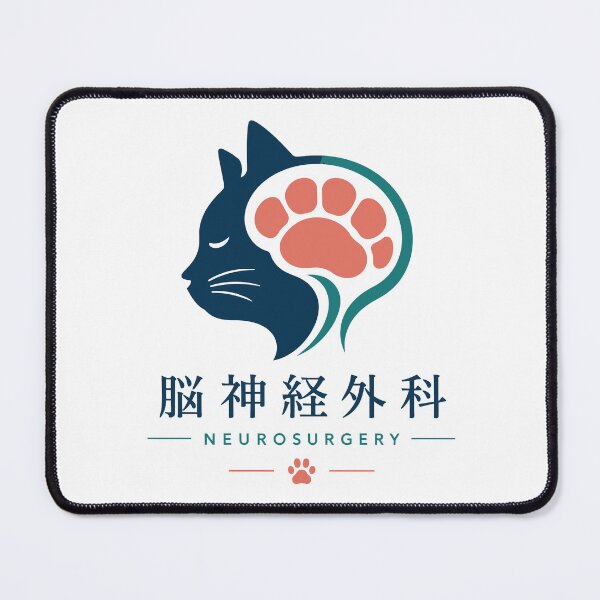 Item preview, Neurosurgery Cat Emblem Brain Clinic Logo Design designed and sold by medicalkinoko.