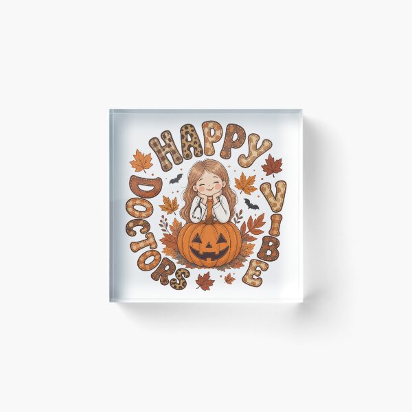 Item preview, Happy Doctors Vibe Halloween Pumpkin Autumn Nurse Doctor Design designed and sold by TheChalkyFox.