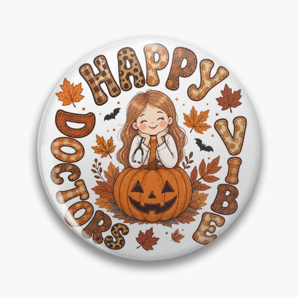 Item preview, Happy Doctors Vibe Halloween Pumpkin Autumn Nurse Doctor Design designed and sold by TheChalkyFox.