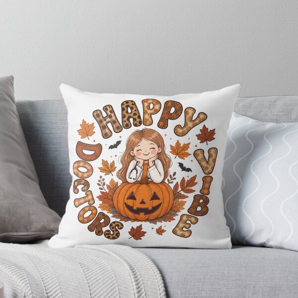 Item preview, Happy Doctors Vibe Halloween Pumpkin Autumn Nurse Doctor Design designed and sold by TheChalkyFox.