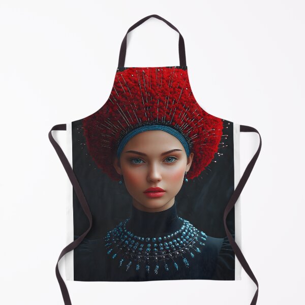 Item preview, Stunning Artistic Portrait with Red Headpiece designed and sold by Artessie.