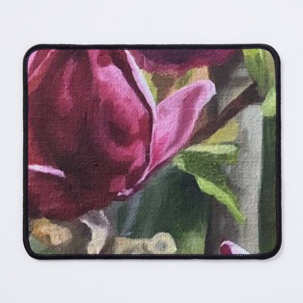 Item preview, Deep Magenta Magnolia Blossom Close Up Botanical Fine Art Canvas Print designed and sold by FloraFelineGD.