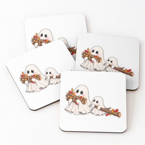 Item preview, Cute Ghosts Gathering Firewood designed and sold by House Of Hauntlings.