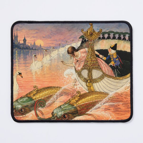 Item preview, Fairy Tale Wall Art, Lena Dances with the Knight, John Bauer Vintage Fantasy Print designed and sold by RickE.