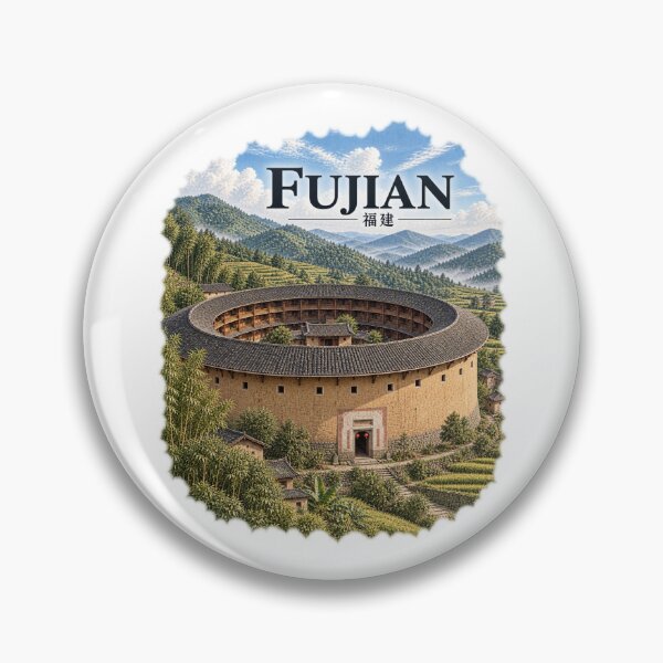 Item preview, Fujian Tulou China Traditional Earthen Architecture Art designed and sold by Larkfound Studio.