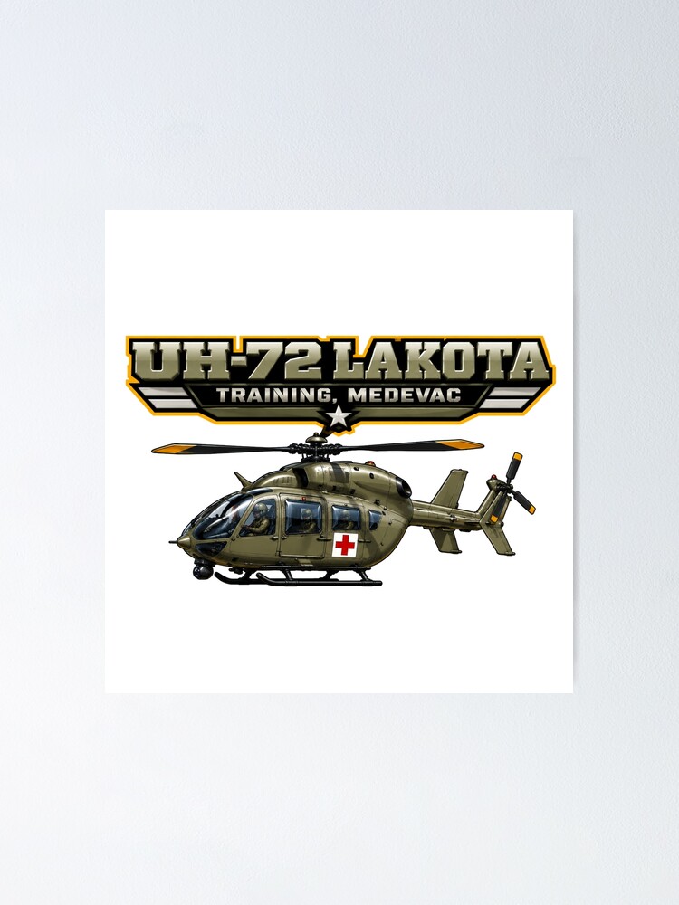 Thumbnail 1 of 3, Poster, Modern Utility Helicopter Aviation Design designed and sold by PatternFusions.