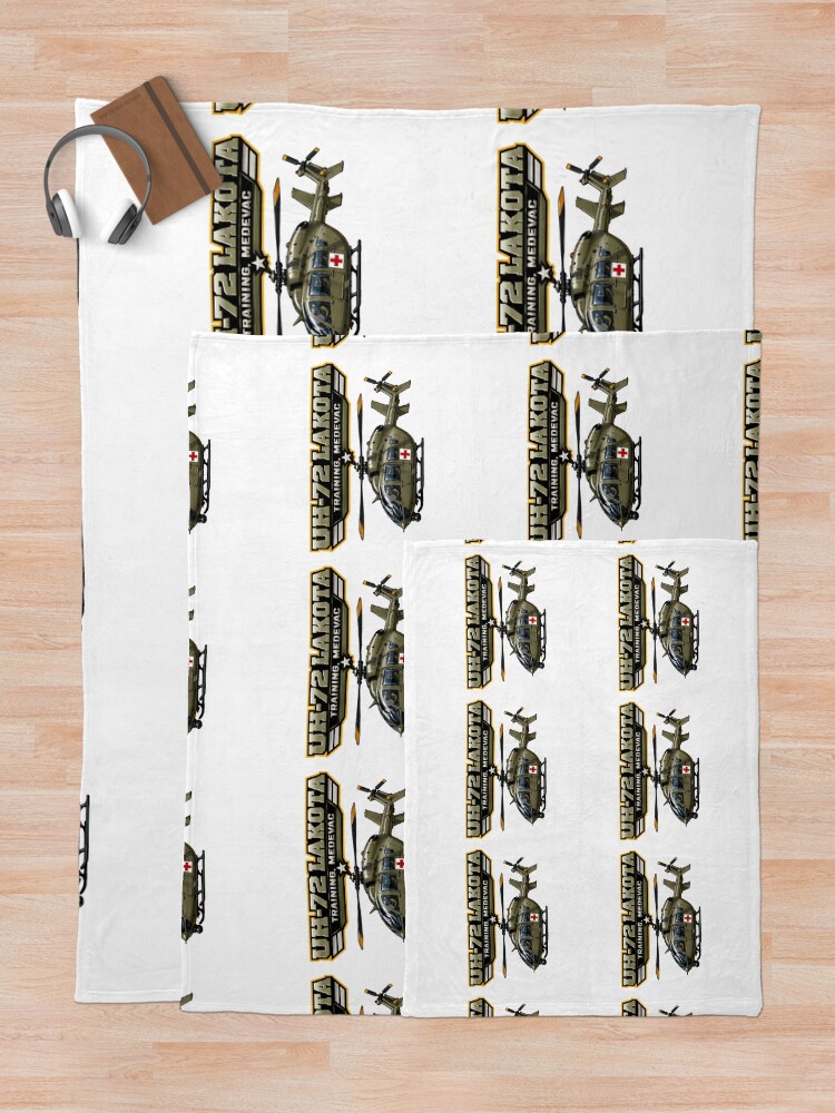 Thumbnail 5 of 6, Throw Blanket, Modern Utility Helicopter Aviation Design designed and sold by PatternFusions.
