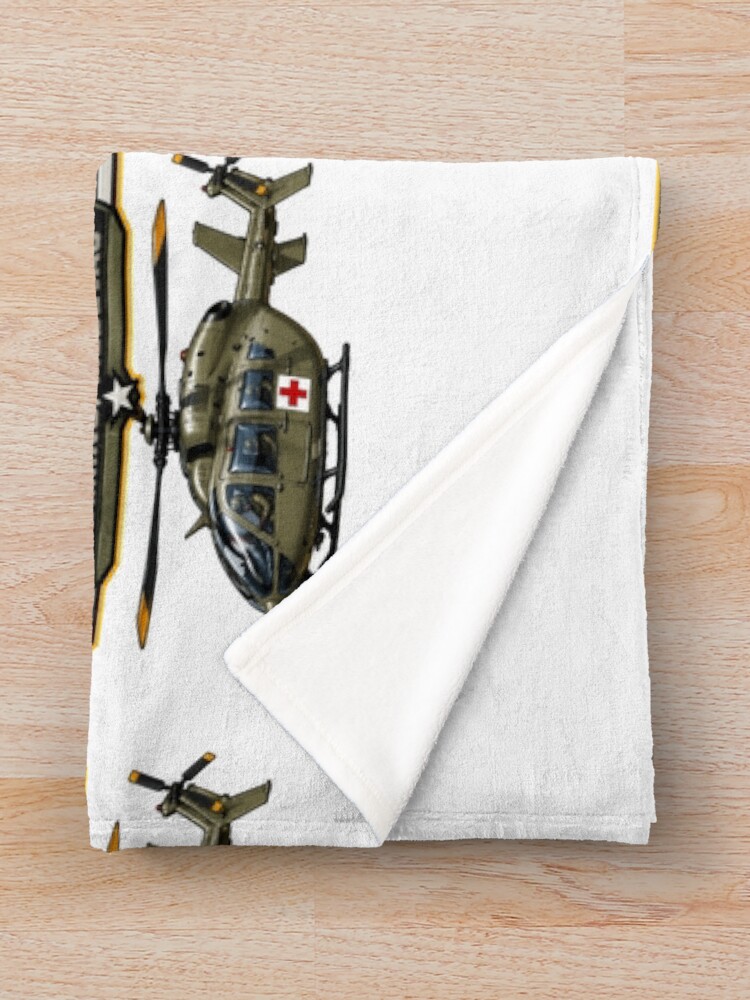 Thumbnail 3 of 6, Throw Blanket, Modern Utility Helicopter Aviation Design designed and sold by PatternFusions.