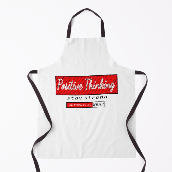 Item preview, "Positive Thinking - Authentic Wear" Red Striped Typography T-Shirt Design designed and sold by Carftora786.