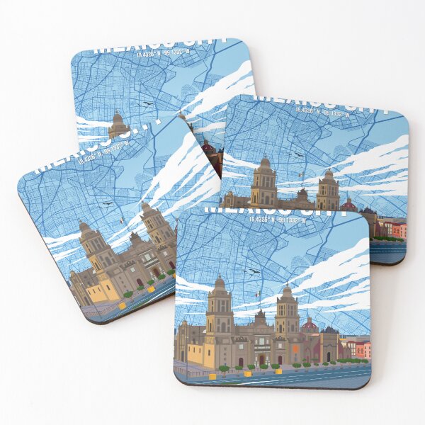 Item preview, Mexico City Metropolitan Cathedral Zocalo Map Travel Art designed and sold by Stadify.