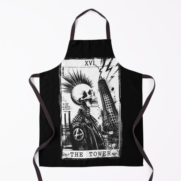 Item preview, The Tower XVI Punk Tarot Card - Anarchy Skeleton Art designed and sold by ERODED SELF.