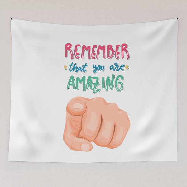 Item preview, Remember That You Are Amazing – Motivational Pointing Hand Design designed and sold by GoldenSparkleShop.
