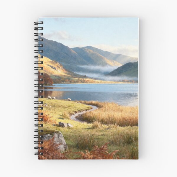 Item preview, Eryri Snowdonia Print - Welsh Mountain Lake - Autumn Wall Art - A3 A4 A5 Oil Painting designed and sold by QuietCanvasArtworks.