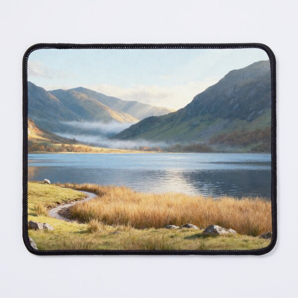 Item preview, Eryri Snowdonia Print - Welsh Mountain Lake - Autumn Wall Art - A3 A4 A5 Oil Painting designed and sold by QuietCanvasArtworks.