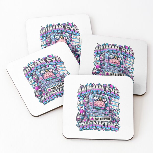 Item preview, Human.exe Has Stopped Thinking – Funny Y2K Computer Brain designed and sold by NarpLTD.