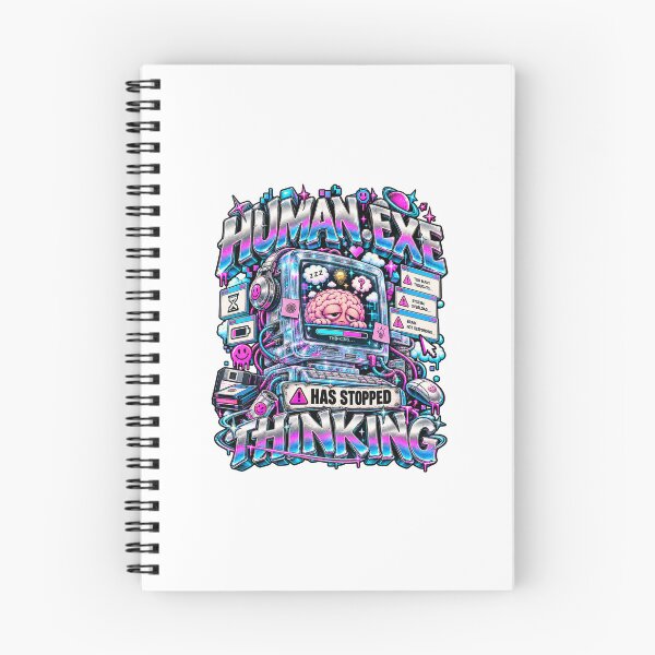 Item preview, Human.exe Has Stopped Thinking – Funny Y2K Computer Brain designed and sold by NarpLTD.