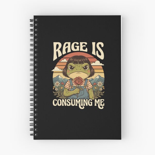 Item preview, Rage Is Consuming Me Sarcastic Frog Meme Retro Graphic designed and sold by Antdoodle.