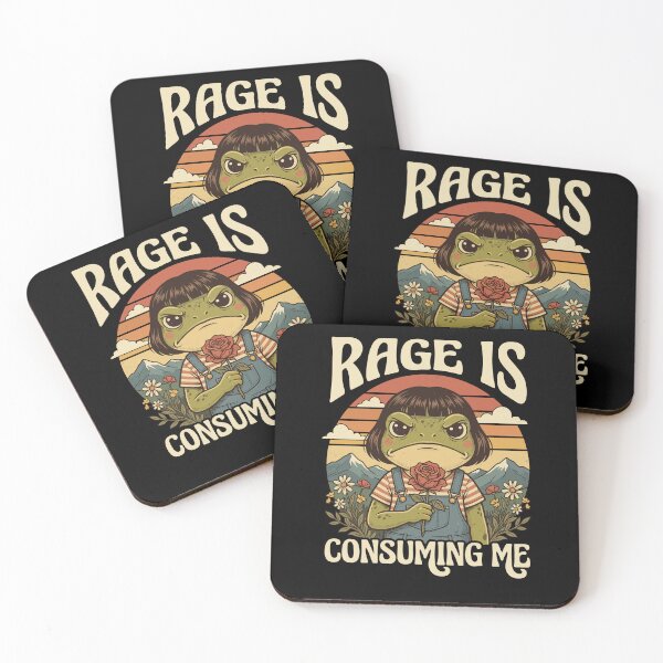 Item preview, Rage Is Consuming Me Sarcastic Frog Meme Retro Graphic designed and sold by Antdoodle.