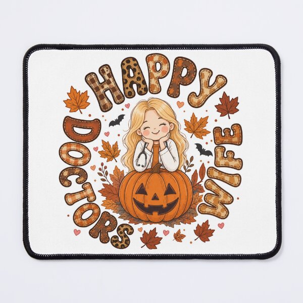 Item preview, Happy Doctors Wife Halloween Pumpkin Autumn Nurse Doctor Design designed and sold by TheChalkyFox.