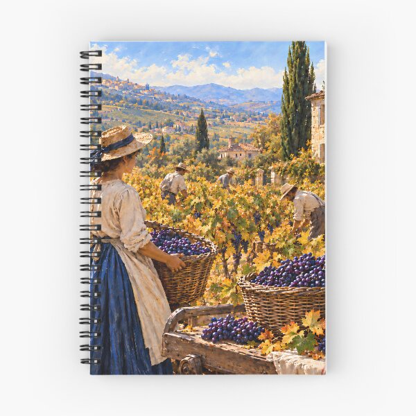 Item preview, Vendanges en Provence — Autumn Grape Harvest in the French Countryside-Upscaled Version designed and sold by Novel Works Studio.